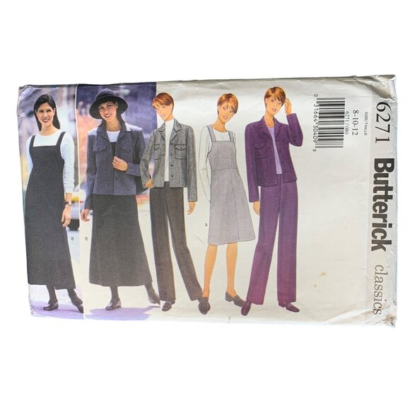Butterick Misses Dress Jacket Pants Sewing Pattern Sz 8-12 6271 - uncut - Picture 1 of 4